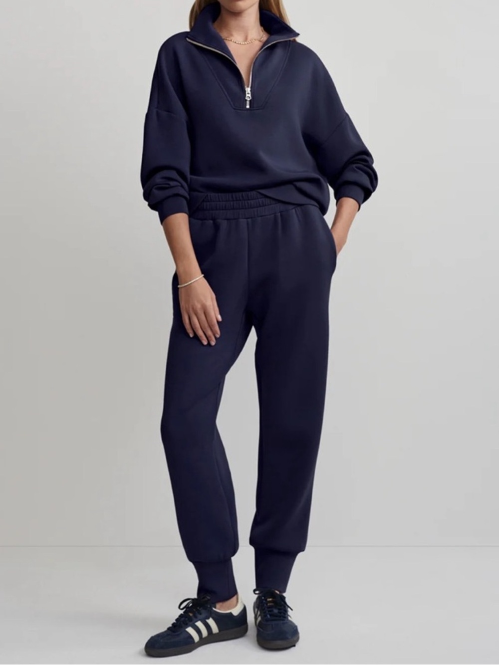 Varley The Slim Cuff 25 Jogger Navy Doublesoft Sweatpants